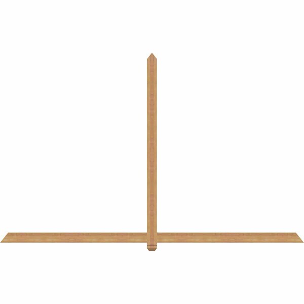 Ekena Millwork Eugene Smooth Timber Gable Bracket, Western Red Cedar, 108"W x 68"H x 1 1/2"D x 3 1/2"F, 15/12 Pitch GBW108X68X0204EUG00SWR - main